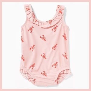 🍦 NWT Old Navy Lobster Print One Piece ~ 6-12m 🍦